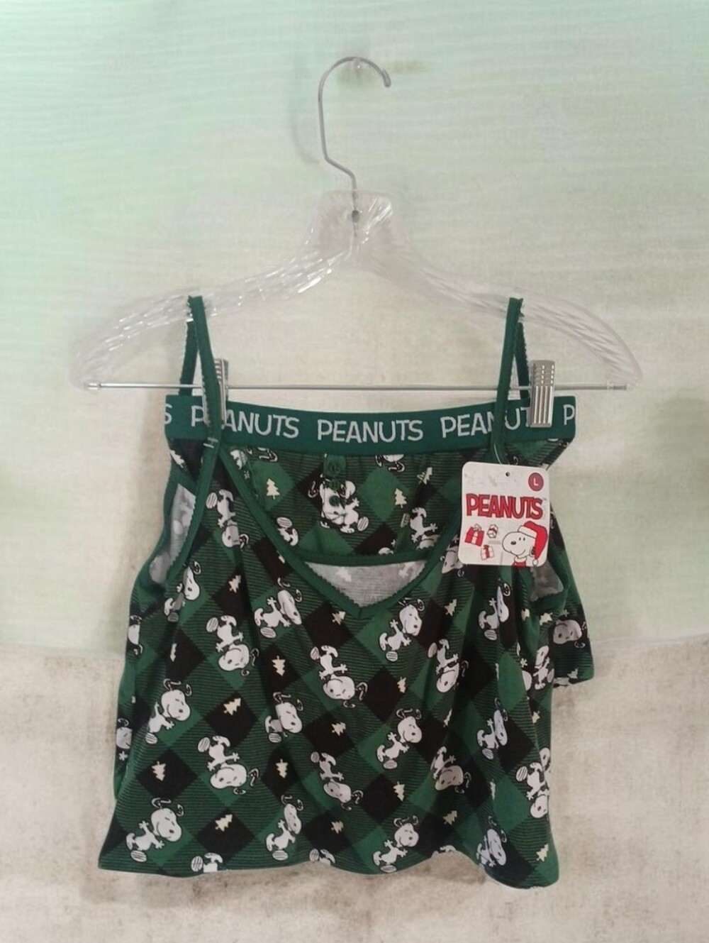 Peanuts Women's Holiday Cotton Cami & Boxer Set
